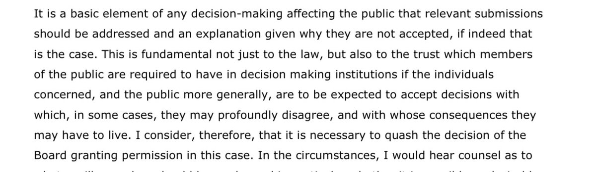 Guess what? Bord Pleanála was *deliberately ignoring* new scientific data and research on noise impacts that was at odds with the old Guidelines. For years it gave permission by listening to one side only.Until a case finally got through to the Supreme Court.Who said this: