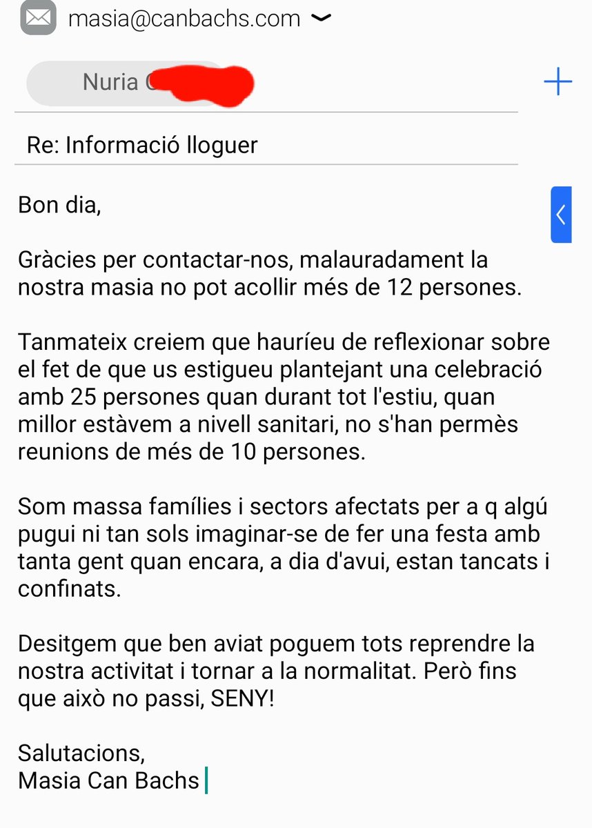 canbachs's tweet photo. Ahir vam rebre una petició per d'aquí un mes per a llogar CanBachs per a una festa d'aniversari per a 25 persones.
Després de l'astorament inicial, avui els hem repòs.
Això 👇 https://t.co/dNRTnnDwJl