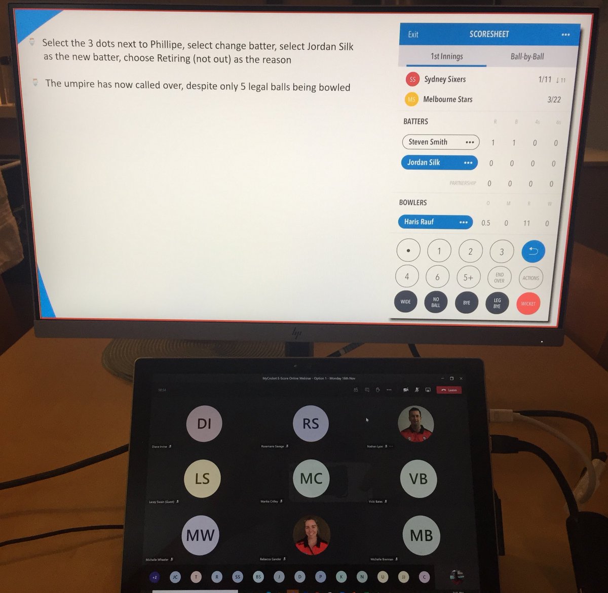 Luke_A_Miner's tweet photo. And we are live for our @MyCricketAus e-scoring tutorial. We have being joined by more then 20 dedicated Northern NSW #volunteers keen to learn more about electronic scoring. Thanks to all attendees and @NottherealGOAT for assisting!
#NNSWCricket #Cricket https://t.co/LevIBzvY8u