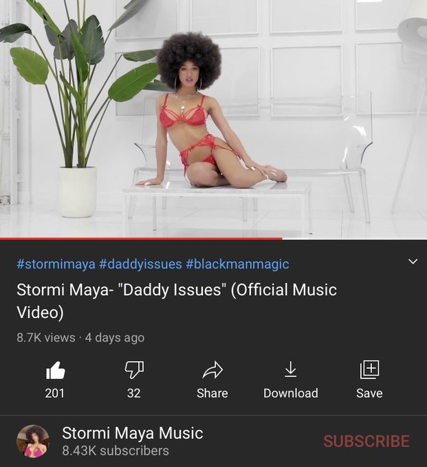 Watch MY BRAND NEW MUSIC VIDEO “DADDY ISSUES”!!! ❤️ https://t.co/XzdrjC0c1V ❤️! #stormimaya #DaddyIssues