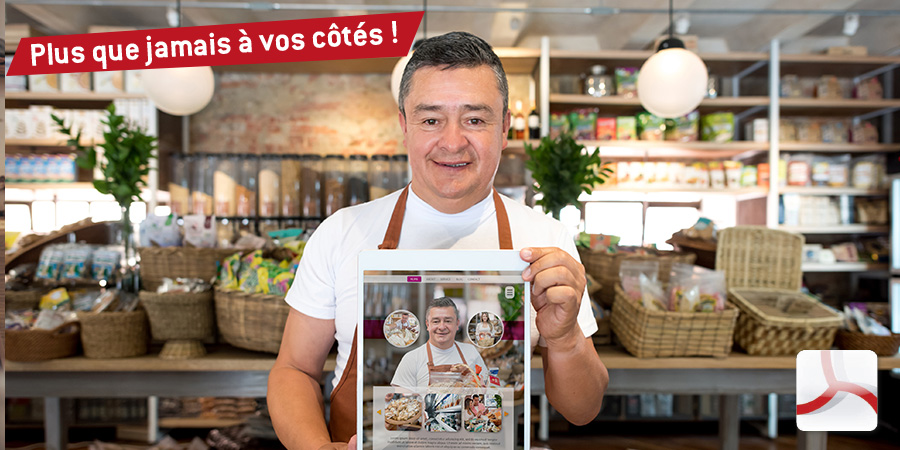 Vous souhaitez numériser votre activité de commerce ?
FranceNum référence partenaires &amp; aides régionales.
Pensez Click&amp;Collect, car le CA généré n'est pas pris en compte pour calculer l’aide du fonds de solidarité.
francenum.gouv.fr
Plus que jamais, avec vous les pros !