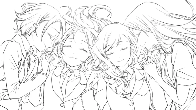青嵐!
#皆さん線画と塗った後を見せてください 