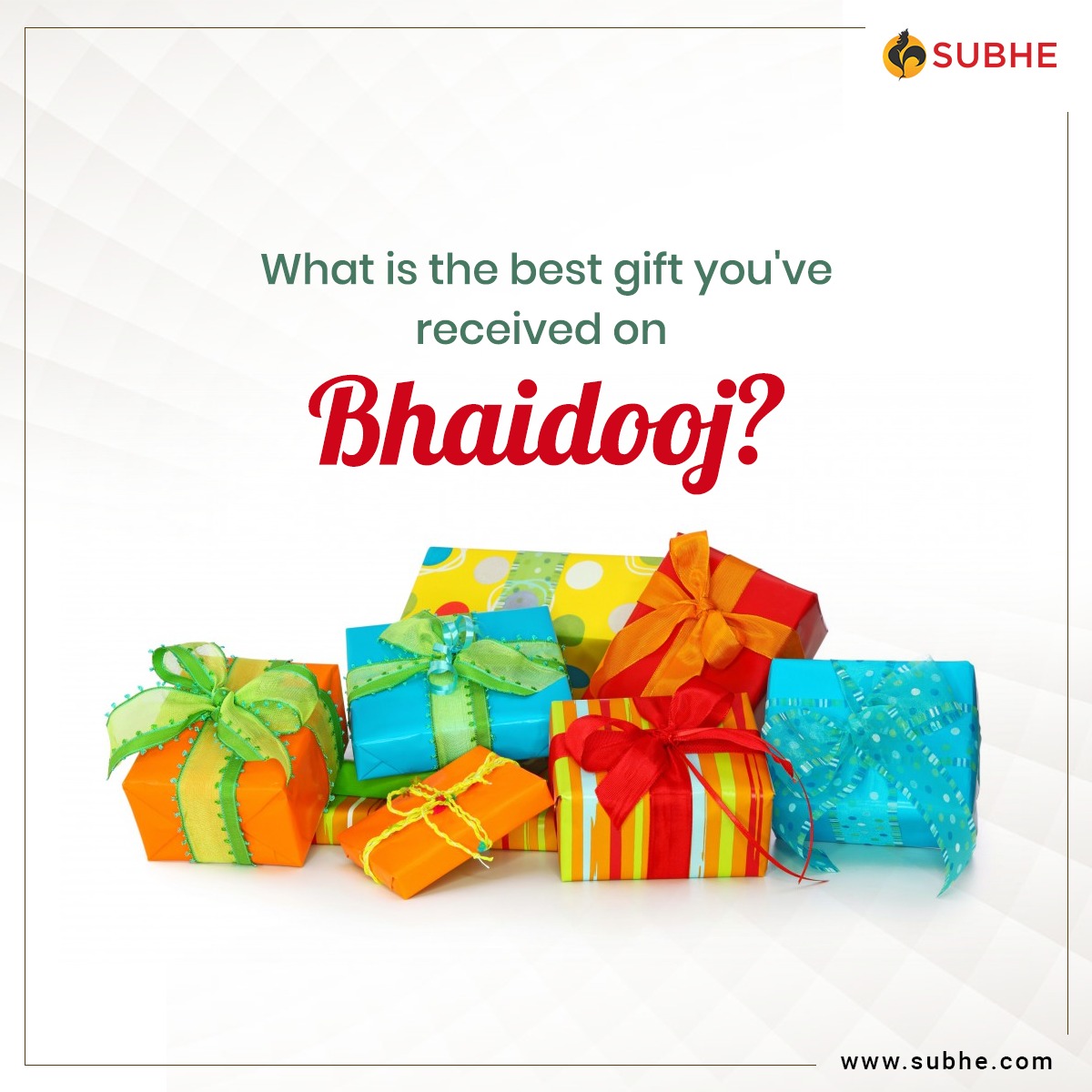 subhelearning's tweet photo. Subhe ki taraf se aap sabko is Bhaidooj pe bahut saari shubhkamnayein. Hope you receive a lot of lovely gifts! :D
.
.
#bhaidooj #subhe #elearning2020 https://t.co/SxRJa1bdIB