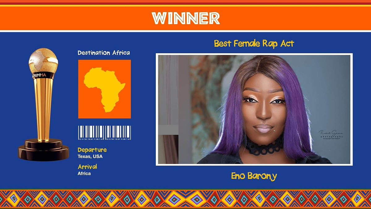 eno_barony's tweet photo. The Best Female Rap Act in Africa @afrimma  wow  dreams come through. Thank u all  for believing in me this is for ghana https://t.co/hTxtWEjmek