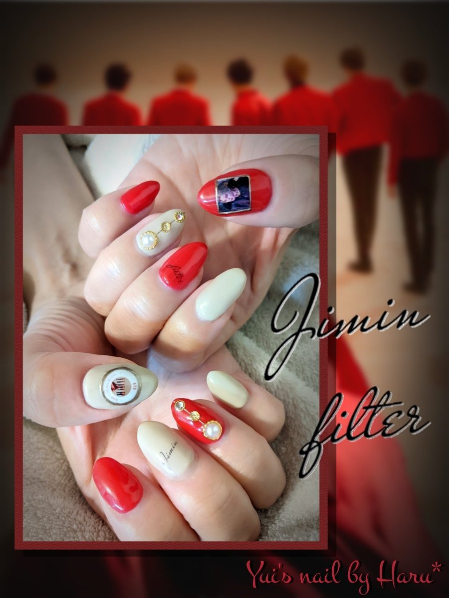 yui_nailmemo's tweet photo. 2020/10/17

BTS オンラインライブ ON:Eのイメージでデザインしました💜

赤を入れたネイルは気分が上がります💕

#BTS #JIMIN #ジミン #지민 #ARMY #BTSnail #ARMYnail #JIMINnail #バンタンネイル #ジミンネイル #ネイル #BTSネイル #btsone #BTS_one #filter #JIMINfilter #nail #gelnail #HARUnail https://t.co/Y31QreEMED