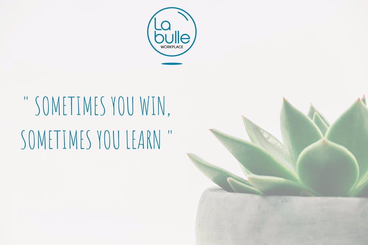 - La pensée du jour - 

Envisager nos échecs de manière positive 🌈 Nelson Mandela disait « Je ne perds jamais, soit je gagne, soit j’apprends. » 
.
.
.
#laBulle #lyon #quote #learn