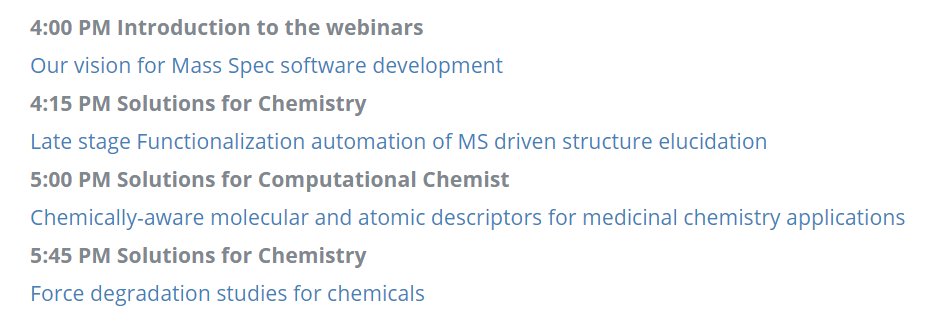 moldiscovery's tweet photo. Today Starts PRACTICAL APPLICATIONS FOR DRUG DISCOVERY WEBINAR. This is today agenda (CEST time zone): https://t.co/aCAkXA0tQG