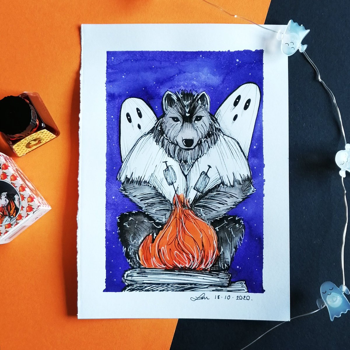 em_artdesign's tweet photo. Day 19 &amp; 21 of #littlespookydrawlloween challenge,   Trick or Treat &amp; Werewolf 🍫🐺
.
#Instagram #artshare #illustrations #ArtistOnTwitter #drawing #inktober2020 https://t.co/sMlu1ZpBLU
