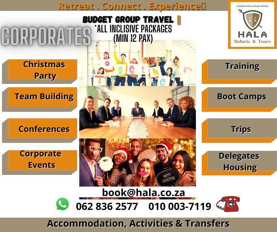 HALABUDGET's tweet photo. Our Packages are catered to , according to your needs and wants! We got everything you NEVER KNEW you wanted for a vacation!

#sharesouthafrica https://t.co/CUcVrggjMN
