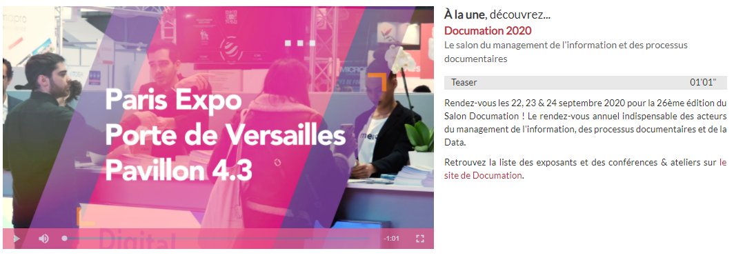 C'était il y a 2 mois ! Vous souhaitez (re)découvrir le salon @Documation2020 en vidéo ? C'est par ici👉documation.tv

Plus de 90 conférences et podcast autour de la #RPA des #DigitalWorkplace de l' #IA et bien d'autres
