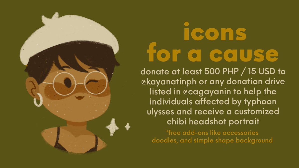 artsbylex's tweet photo. opening 10 slots for my chibi portrait icon commissions to help fund donation drives for the victims of typhoon ulysses. 

100% of the proceeds directly goes to the chosen donation drive.

a rt is already a big help! 🤍 https://t.co/Fx1vogr3AA