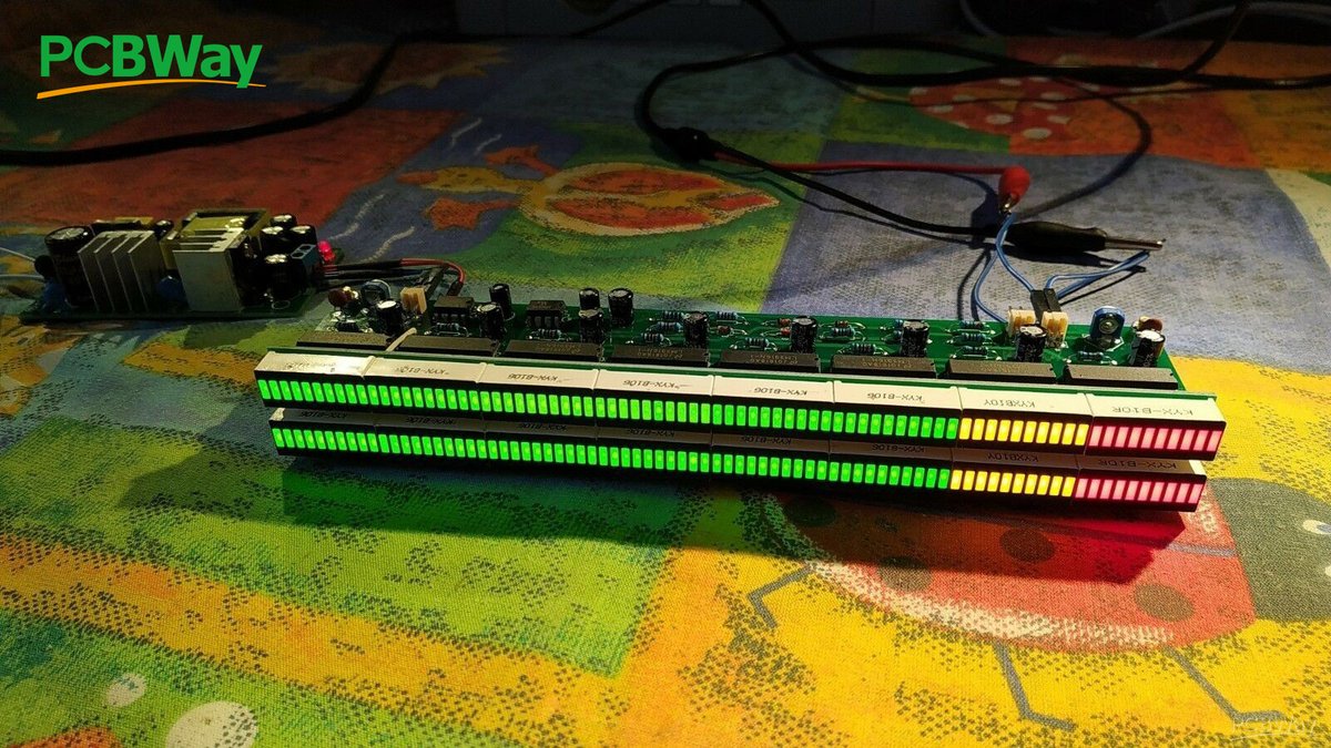 PCBWayOfficial's tweet image. #SharedProject
160 LED VU meter. Based on LM3916. Input is buffered with LF353. Full wave rectifier inside. Regulated sensitivity. 
✅Learn more: bit.ly/2K1R5yH
.
.
#Opensource #LED #VUMeter #LM3916 #LF353 #Maker #PCBWay