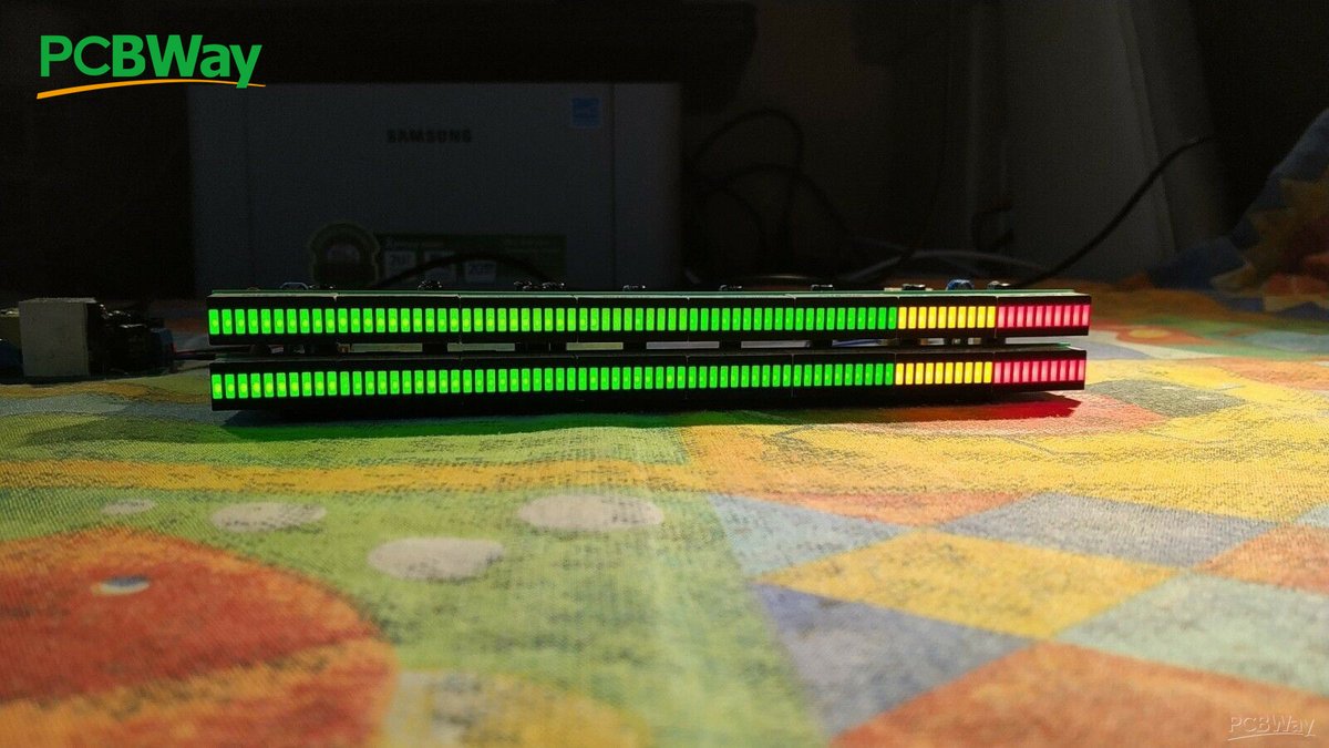 PCBWayOfficial's tweet image. #SharedProject
160 LED VU meter. Based on LM3916. Input is buffered with LF353. Full wave rectifier inside. Regulated sensitivity. 
✅Learn more: bit.ly/2K1R5yH
.
.
#Opensource #LED #VUMeter #LM3916 #LF353 #Maker #PCBWay