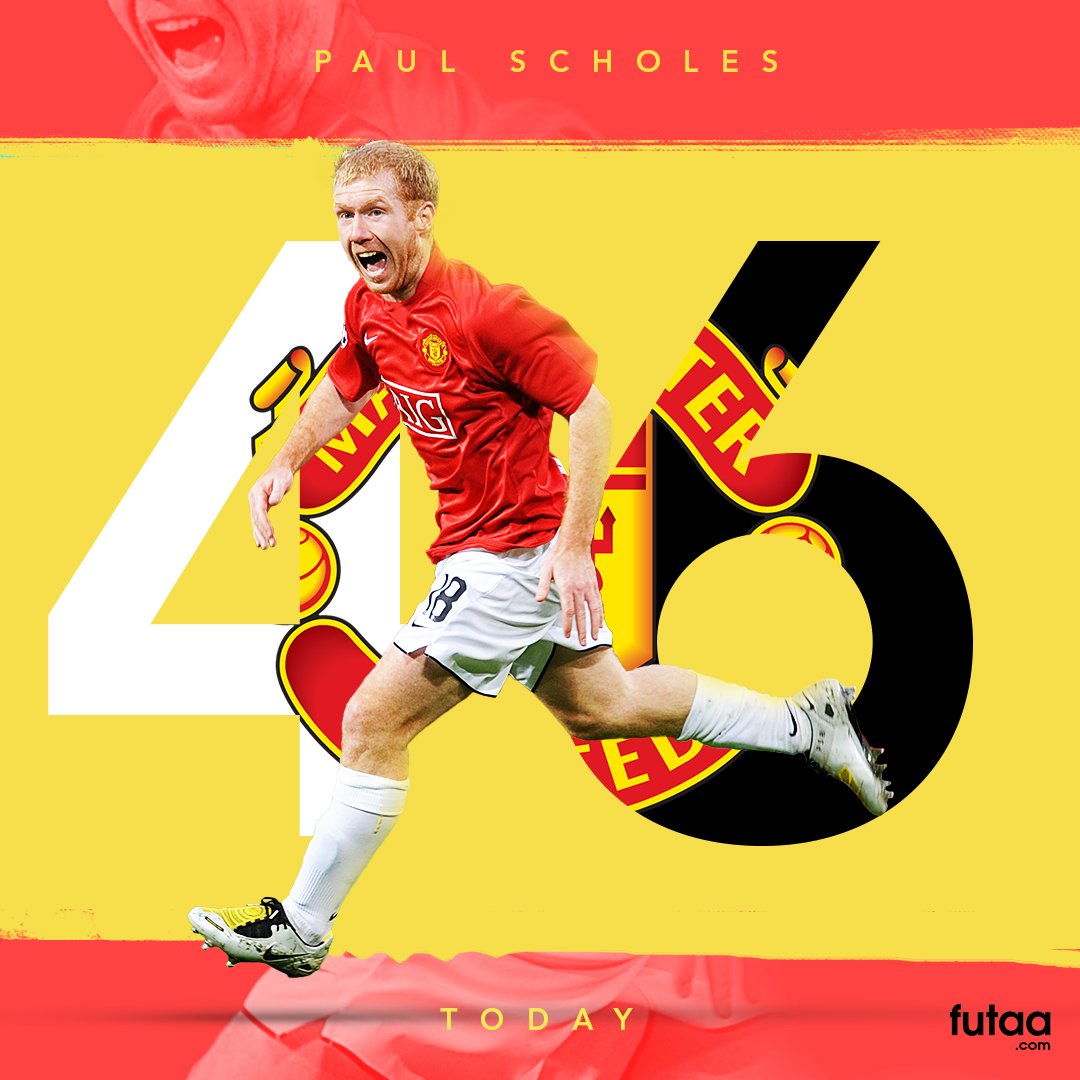Futaacom's tweet photo. Happy 46th birthday to Manchester United legend Paul Scholes โค๏ธ๐. A midfield maestro that could do everything ๐๐พ. He left a mark at Old Trafford and in the game as a whole ๐ฅโฝ๐ #Futaa #MUFC #PremierLeague #RedDevils #legend #manchesterunited #maestro https://t.co/28inUjaGzQ