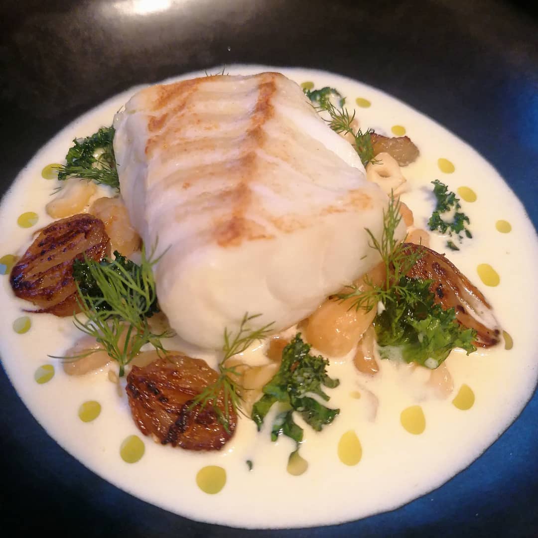 Cod, dill and shallots