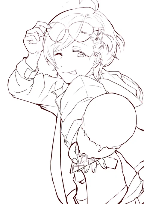 #皆さん線画と塗った後を見せてください
線画ってあんま気にして残してなかった……! 
