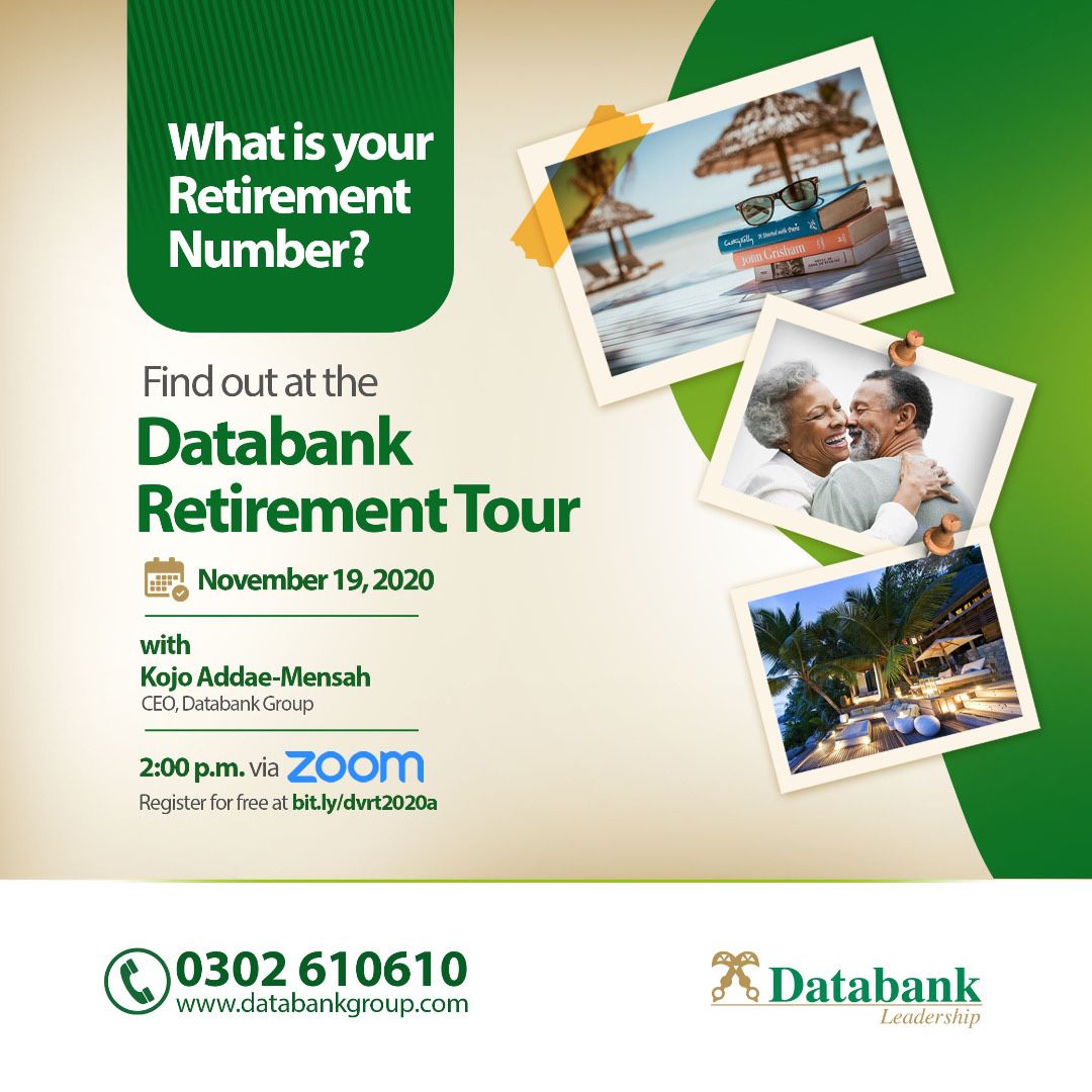 Databankgroupgh's tweet photo. Have you picked your retirement number?
Don't miss out on the last Retirement tour for this year.
Register for free ๐๐พ https://t.co/ivz54TzQLr
#RetirementNumber #DatabankGroup
https://t.co/lBwXVtGVBk https://t.co/Ao8BtvMP9V