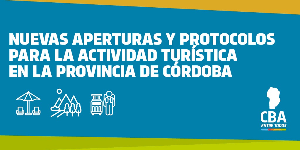 gobdecordoba's tweet photo. El gobernador @JSchiaretti presentó las #NuevasAperturas para la industria del Turismo en la provincia de Córdoba, con protocolos específicos para cada una de las actividades. ⛺🏖️ https://t.co/kqvfp9Falk