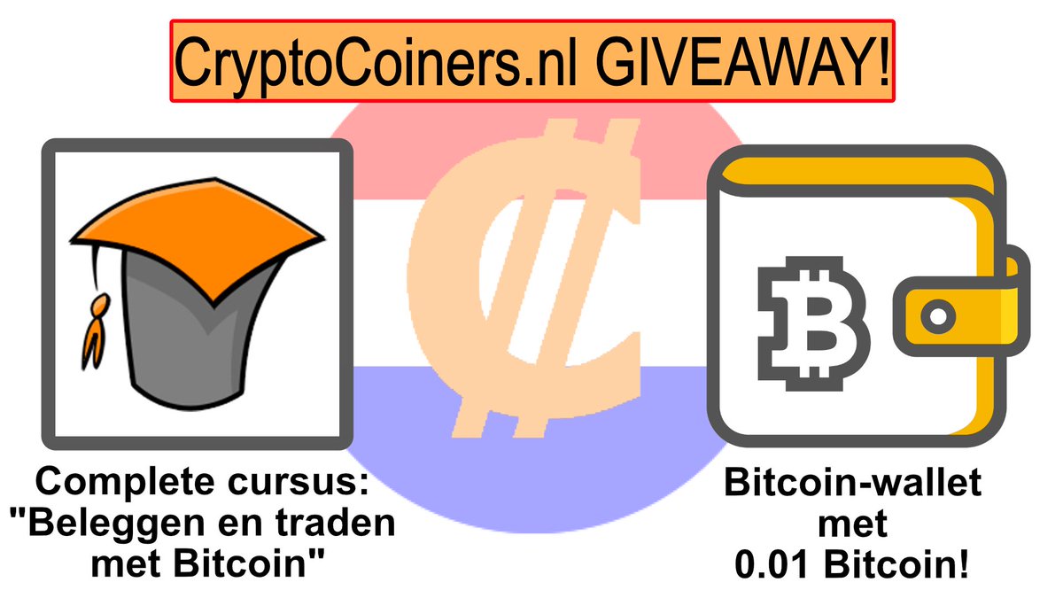 CryptoCoinersNL's tweet photo. Daar is-ie: de eerste CryptoCoiners GIVEAWAY!

Op maandag 23 november verloten we een pakket met: 
(1) onze populaire cursus “Beleggen en traden met Bitcoin” en 
(2) een wallet met 0.01 Bitcoin!

Kans maken? LIKE dan dit bericht, RETWEET het en TAG daarin twee van je vrienden! https://t.co/LjGNNBa2wa