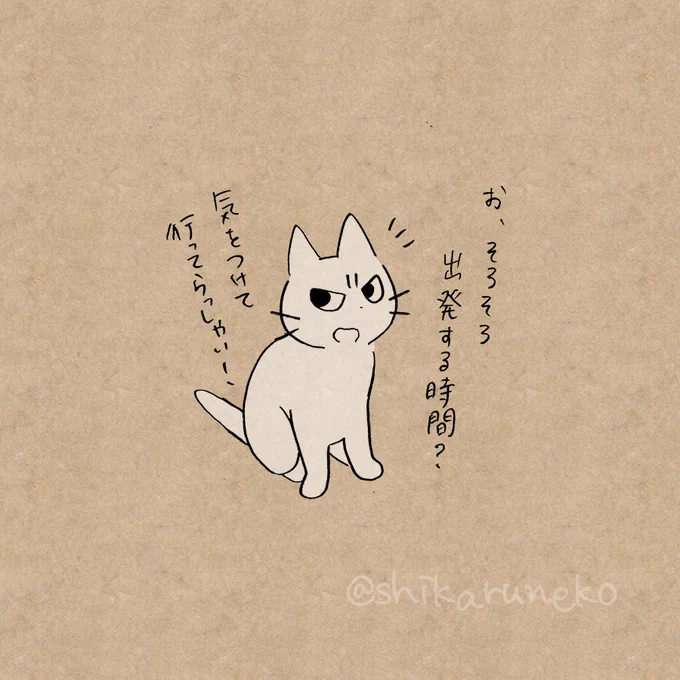 出かける前にスマホを充電し忘れる人を叱ってくれる猫 