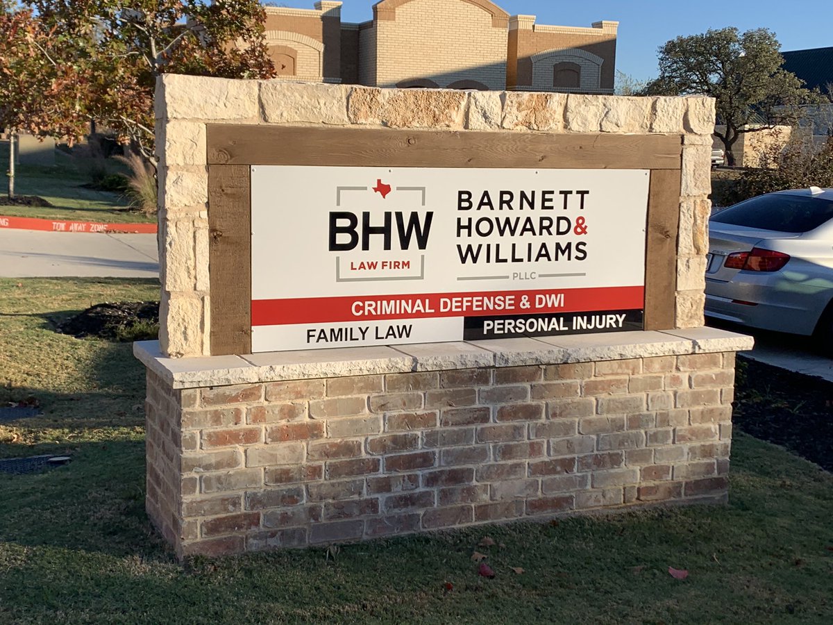 HLAWFirmTX's tweet photo. Just updated our monument sign at the Keller office. #criminaldefense #dwidefense #personalinjury #familylaw https://t.co/10mn1CxcZE