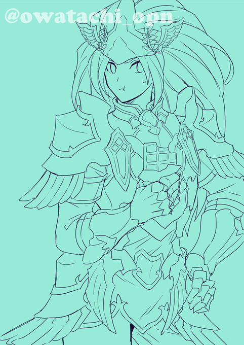 線画のやつ。 線画を描くのが好きではないので趣味絵はラフを線画にしてるからザクザクシテマス。 