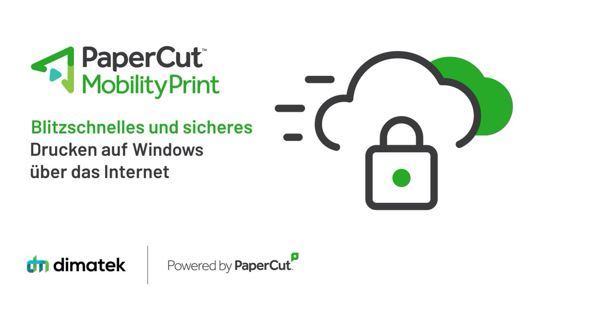 dimatek_de's tweet photo. Es ist soweit! ⚡️-schnell , sicher 🔒 und jederzeit ⌚️ über das Internet 🌐 drucken unter Windows 🖥️ (macOS in Kürze).

PS: Nur noch 45 Tage bis zum Ende von #GoogleCloudprint! Jetzt zum kostenlosen #MobilityPrint von @PaperCutDev wechseln. https://t.co/wZGFa8LM5o