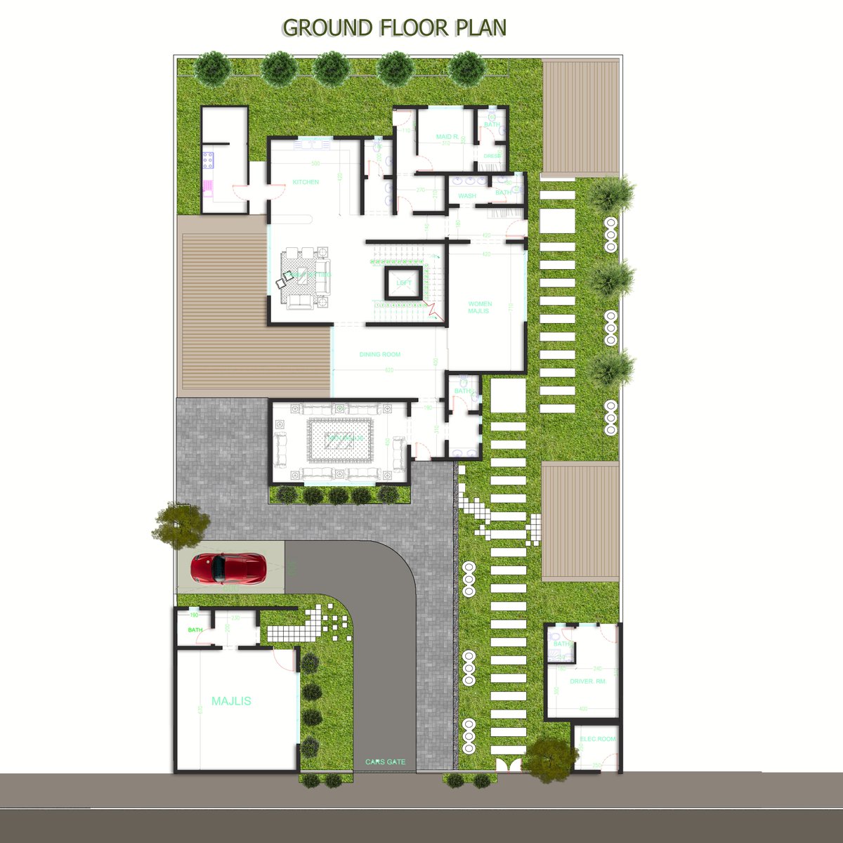 من أعمالي 🙏🙏

 مخطط #معماري مودرن بإطلالات مميزة 
•مساحة #أرض1000 م٢
مساحة المبنى الرئيسي 260م2
الملاحق:   مطبخ خارجي 16م٢
               مجلس 61م٢
               غرفة حارس 24م٢
               غرفة كهرباء 8.5م٢
#تصميمي #تصميم_خارجي #مراجعة_تصاميم_المتابعين #مودرن #مخططات_فلل