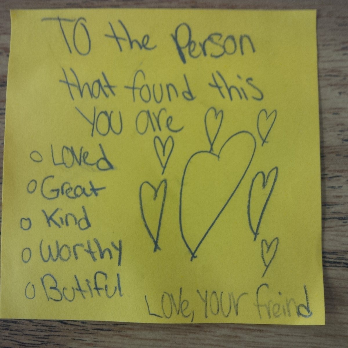 AshleyJMorrison's tweet photo. One of our kind-hearted 5th graders @AERedbirds left this by my phone last week! #mcr1pride #blessed https://t.co/jvSc22zUKx
