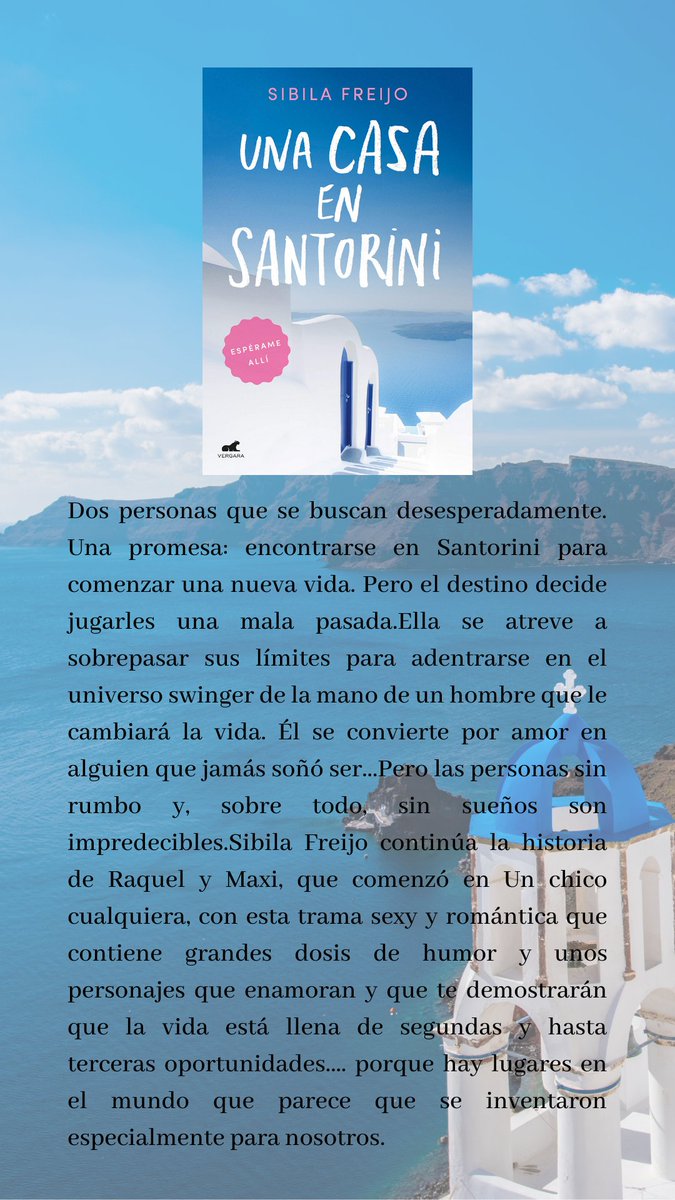 LPDTEblog's tweet photo. ¡Recomendación diaria! 
Hoy os traigo UNA CASA EN SANTORINI, de Sibila Freijo. Tiene muy buena pinta, ¿Lo habéis leído? https://t.co/Yv21K3L6ow