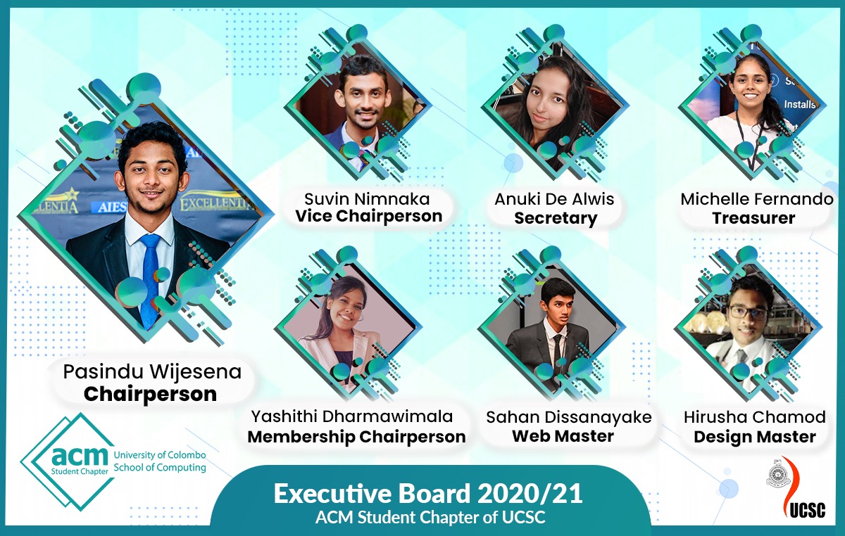 UcscAcm's tweet photo. Warm congratulations to the newly appointed Executive Board members of the ACM Student Chapter for the year 2020/21. We wish you all the very best in your future endeavors! https://t.co/vuNtbVdOJs