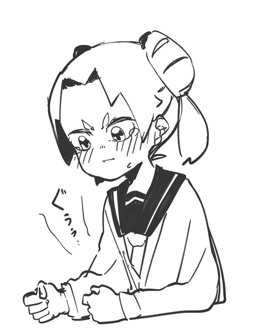 頑張ってお腹ならないようにする姫子 