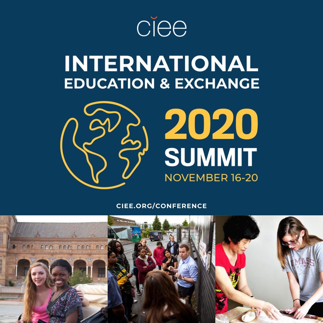 cieeconference's tweet photo. Happy #InternationalEducationWeek! Join us today as we kick off the CIEE International Education &amp; Exchange Summit and dive into the future of cultural exchange! Be sure to check online for session information &amp; more: https://t.co/r2uFCUMXED #CIEEStudyAbroad #CIEECONF https://t.co/jMwkwbPNBN