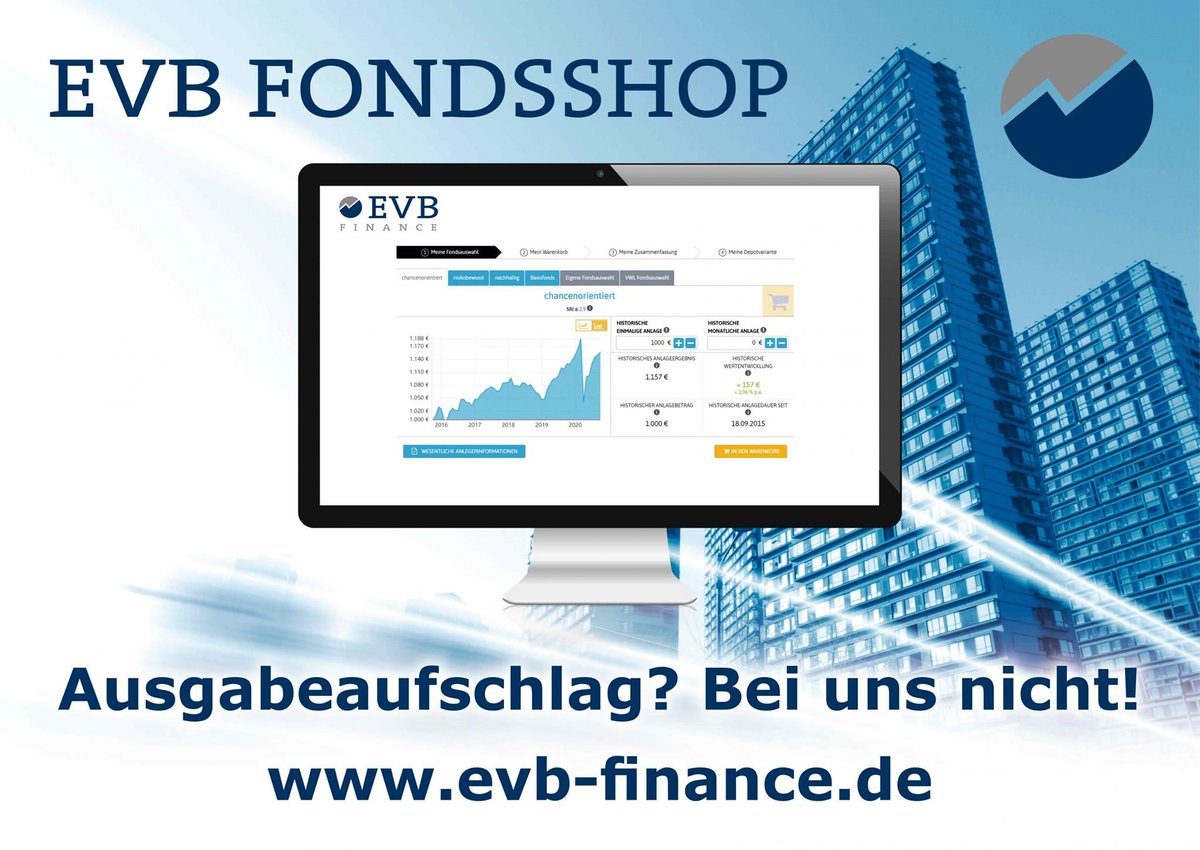 TIPP: GUT INVESTIEREN IN SCHLECHTEN ZEITEN! - EVB Finance
Deutsche Sparer verlieren jedes Jahr Milliarden. Grund? ...
Weiter Lesen unter pan-bocholt.de oder auf Seite 30 &amp; 31 im ePub archiv.pan-bocholt.de/2020/PAN11-202…