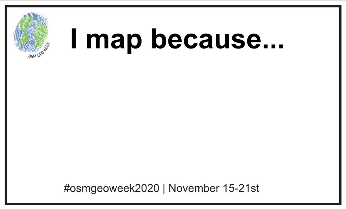 youthmappers's tweet image. Here are a few of the templates ⬇️
#OSMGeoWeek2020 #YouthMappers