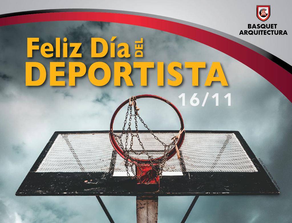 basquetarqui's tweet photo. Con nuevos aires y energías, superando los desafíos de este año... les deseamos a todos los deportistas y en especial a nuestros basquetbolistas... 📆 16/11 👉🏼 FELIZ DÍA DEL DEPORTISTA! 🏀 #diadeldeportista #deporte #ClubArquitectura #Basquet #Basketball @FEBAMBAok @clubarqui https://t.co/9S9bxxtrUA