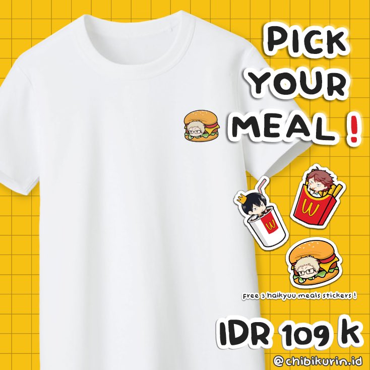 chibikurin_id's tweet photo. HAIKYUU MEAL SERIES ~
ON FRAME : TSUKI BURGER 🍔

•material : cotton combed 20s
•sablon : dtg high quality print
•size : XS - XXL
•price : 109k 

📩pre-order starts from 17 Nov - 24 Nov 
.
.
.
#haikyuu #haikyuumerch #animemerch #animerch #tsukishima #bisniskecil https://t.co/Dn4COg1xVU