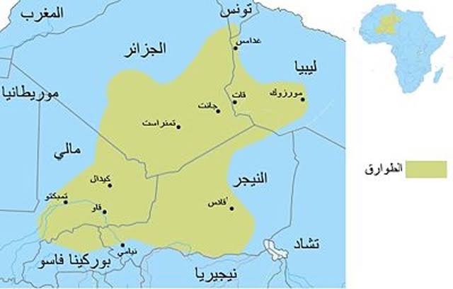 الجزائر أيضا عندها مشكل مع شعب الطوارق المطالب بالإستقلال في الجنوب.الطوارق هم شعب غالبيته تشكل جنوب الجزائر وشمال مالي وغرب النيجر.حاربت الجزائر استقلالهم شمال مالي خوف تواصلهم مع إخوتهم في جنوب الجزائر بحثا عن الاستقلال. #الطوارق