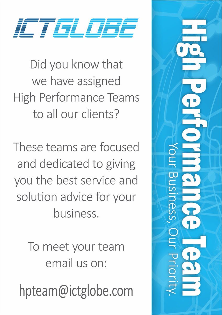 ictglobe's tweet photo. Meet your High-Performance Team!
#ICTGlobe #HPT https://t.co/2UqYTE2cRu