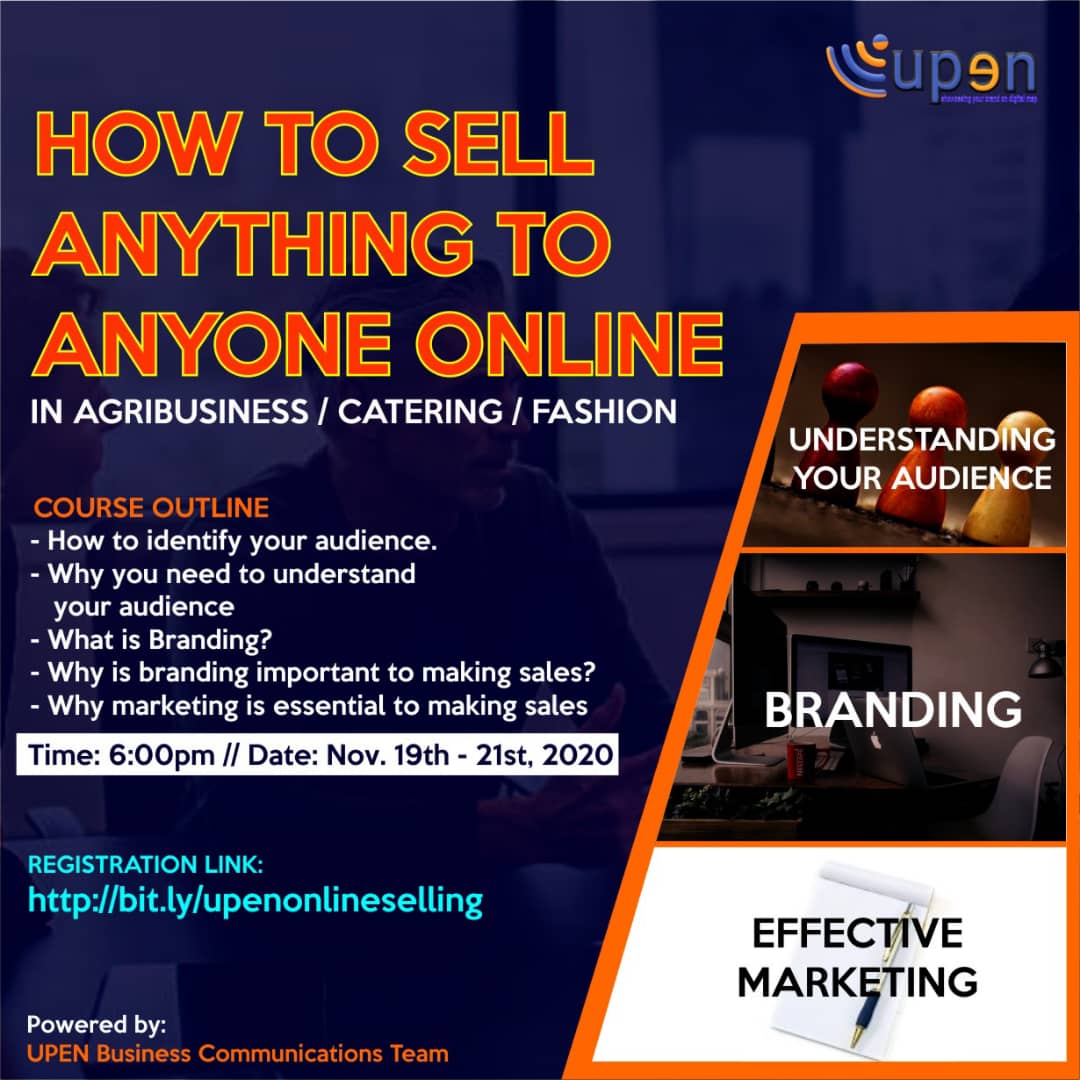 upenmarketing's tweet photo. Are you advertising online without having enough patronage?
What do you think could be the problem?
The internet or your strategy?
Check our Instagram page for further details on our post of how to Sell right.
https://t.co/21DcF7DuVl
#onlinemarketing #Sellingright https://t.co/rpgHeGMriB