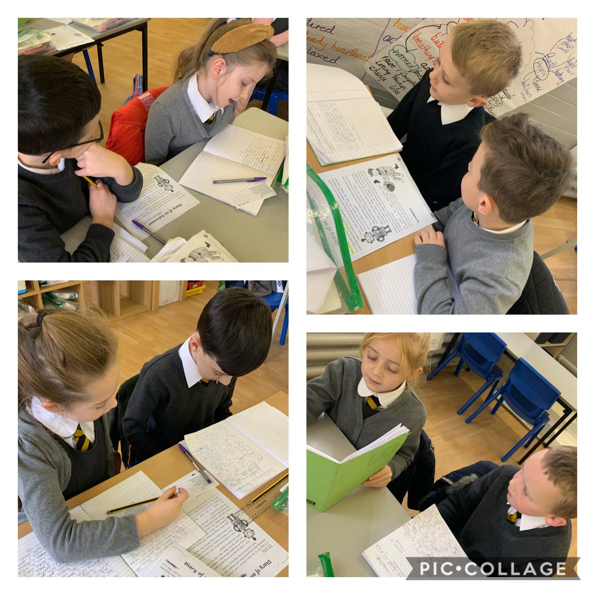 CCMPrimary's tweet photo. Year 3 are enjoying writing diary entries as if they are the Stone Age Boy #thestoneageboy #writeadiary https://t.co/hgmzJ5gysN