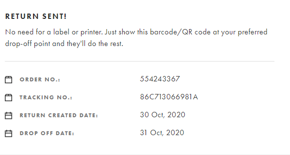 emandcraig's tweet photo. @ASOS_HeretoHelp Hi, I returned an order (see screenshot) that was dropped off 31/10/20. I am yet to receive a refund for this return. I have tried contacting the live chat function but I did not get a response. Please could you let me know when I will receive my refund. https://t.co/0NtY0WsJ0l