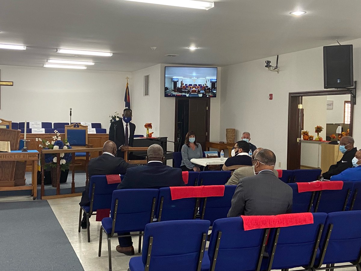 BfloPBA's tweet photo. Last week, #BuffaloPBA President John Evans and Vice President Kristin Russo met with Pastor Dwayne Jones and other East Side clergy at Mount Aaron Baptist Church to engage the faith-based community on current policing matters in the City of Buffalo. #BfloPBA https://t.co/zUFtw546mh