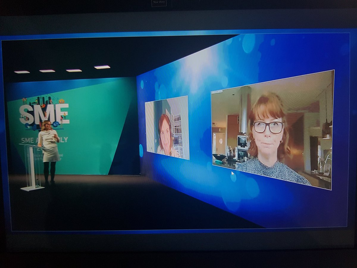SMEunited's tweet photo. Moreover Ms Mielind asks equal #access2data for #SMEs and #Skills development of entrepreneurs supported from #EU level in cooperation with #SMEorganisations #DIH on the ground #SMEassembly2020 https://t.co/qVTXgVHpS4