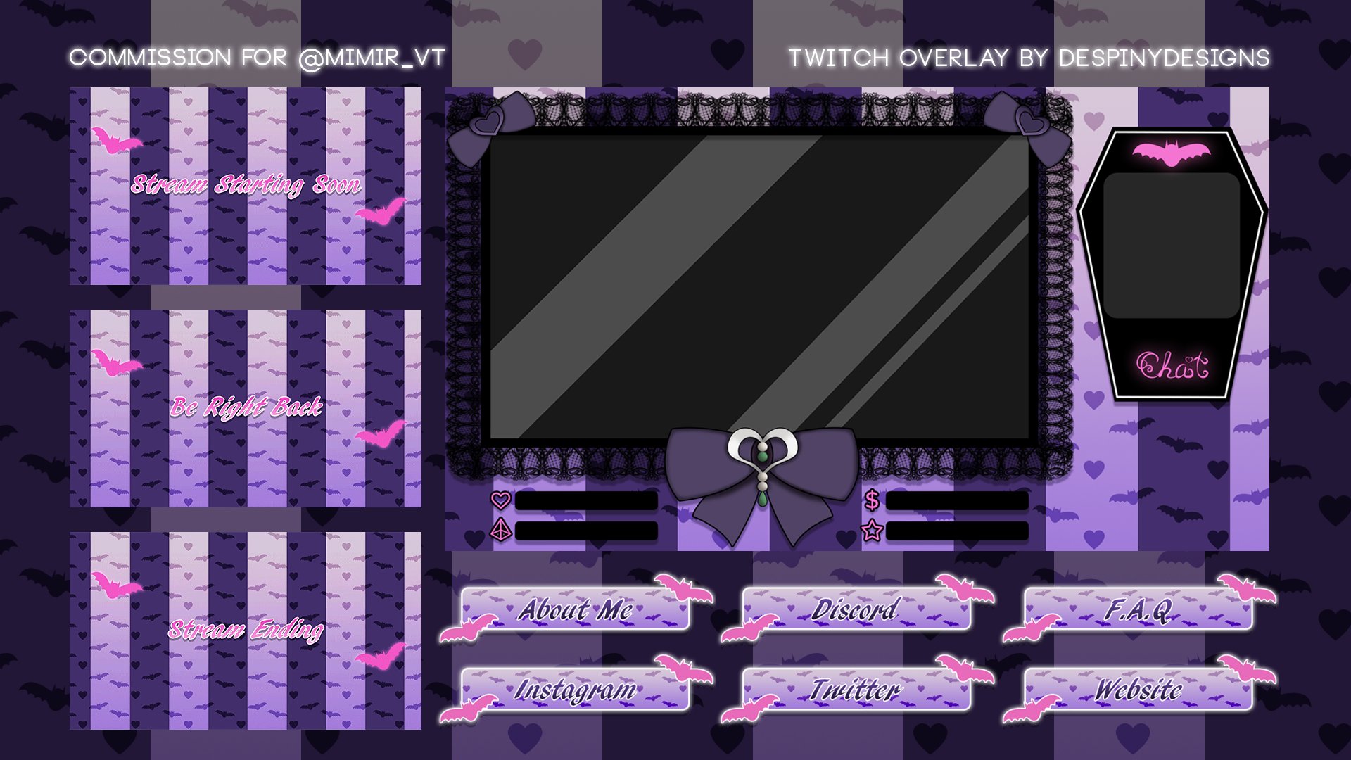 Destiny Purple Profile Panels for Twitch,  or Discord
