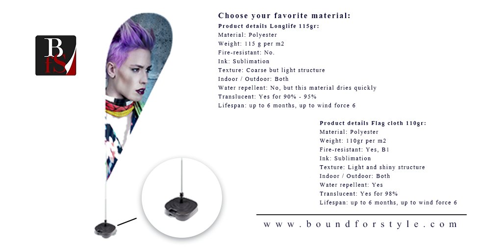 BoundforStyle's tweet image. Teardrop flags are particularly eye-catching and they do not move in the wind like standard flags. Choose your favorite flag here, boundforstyle.com/collections/sa…, or visit our website boundforstyle.com for other products and services.

 #TearDropFlags #SalonBusiness