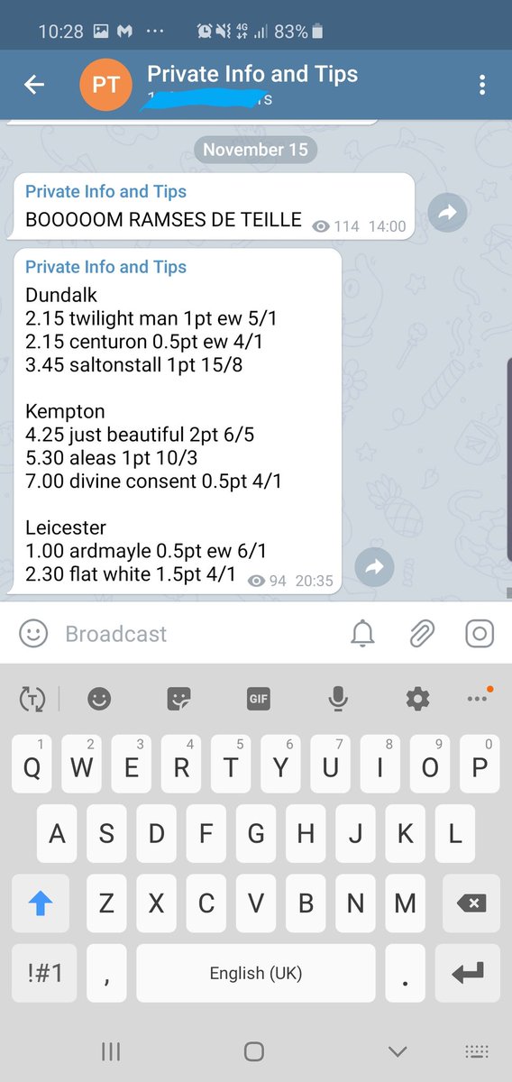 Charles (@hardassmofu) on Twitter photo Join my horse racing tips t.me/joinchat/KNnLq…
#coronavirus #horseracingtips #horses #dundalk #kempton #leicester <a href="/DundalkStadium/">Dundalk Stadium</a> <a href="/kemptonparkrace/">Kempton Park Racecourse</a> <a href="/LeicesterRaces/">Leicester Racecourse</a> Join my horse racing tips t.me/joinchat/KNnLq…
#coronavirus #horseracingtips #horses #dundalk #kempton #leicester <a href="/DundalkStadium/">Dundalk Stadium</a> <a href="/kemptonparkrace/">Kempton Park Racecourse</a> <a href="/LeicesterRaces/">Leicester Racecourse</a>