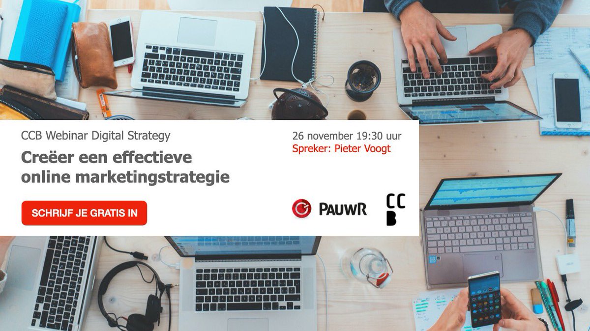 Op 26 november host Pieter Voogt, van <a href="/PauwR/">PauwR</a> Digital Marketing het CCB Webinar! Schrijf je in en ontdek hoe je een digital strategy opzet én toepast. communicatieclub.nl/blog/agenda/cc…