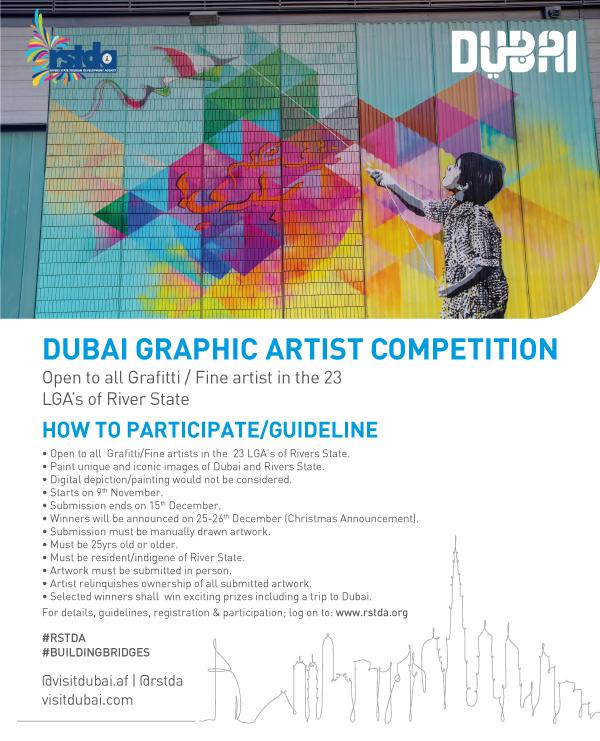 Manlike_ED's tweet photo. Oya o, Rivers State Graphic artists, jump on this competition for a chance to win a trip to Dubai.
#RSTDA https://t.co/DDZvLIBd4w