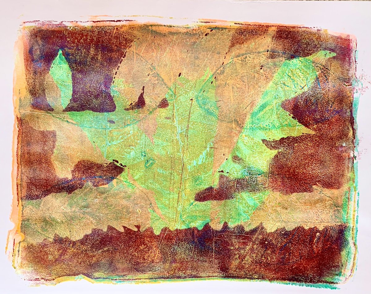 A3 gel prints in acrylics using leaves from my garden by Paper Twists #monoprint #monoprinting #monoart #gelplateprinting #gelplate #gelplates #gelatinart #gelatinplate #gelatinprint #gelatinprinting #autumn#autumnvibes🍁 #autumncolors #autumnleaves #acrylicprint #papertwists